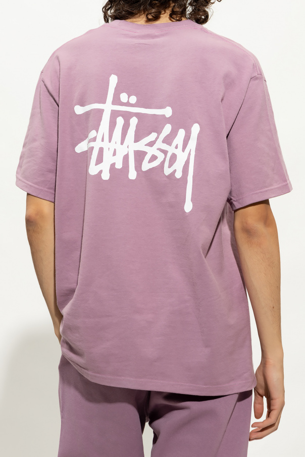 Tシャツ・カットソー STUSSY SS25 Shirts (1110352 0604 PINK) Stussy Basic Stussy Long Sleeve T-Shirt - Pink | Flatspot